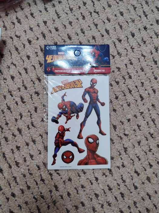 Фотография покупателя товара Переводные татуировки детские «Человек-Паук: Герой» - Фото 1