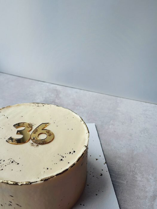 Фотография покупателя товара Набор топперов для торта Доляна «Цифры», 10 шт, 8×3 см, цвет золотой - Фото 1