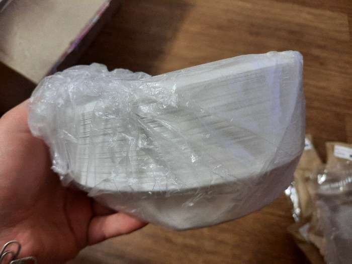 Фотография покупателя товара Тарелка пластиковая одноразовая суповая «Экстра», d=17 см, 500 мл, цвет белый, форма микс