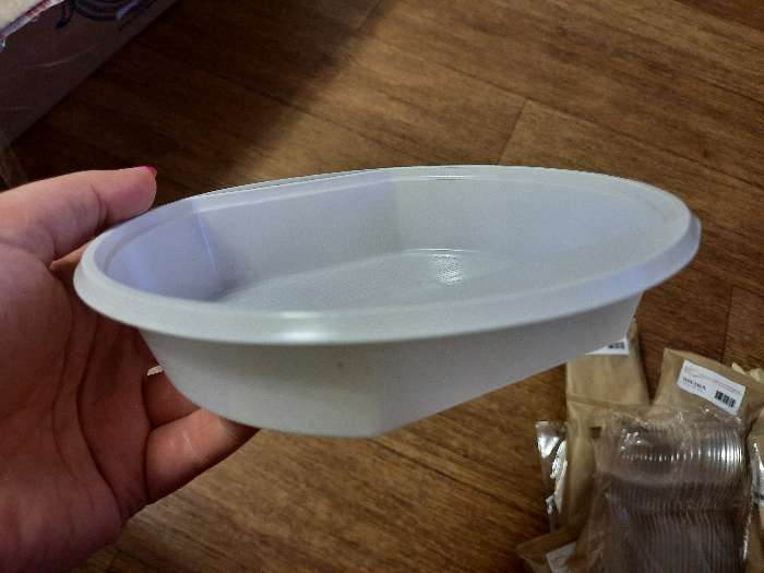Фотография покупателя товара Тарелка одноразовая суповая «Экстра», d=17 см, 500 мл, цвет белый, форма микс
