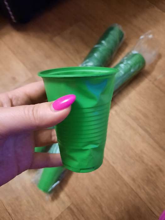 Фотография покупателя товара Стакан одноразовый пластиковый «Стандарт», 200 мл, цвет зелёный - Фото 15