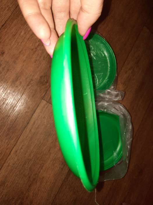 Фотография покупателя товара Тарелка одноразовая десертная, d=16,5 см, цвет зелёный