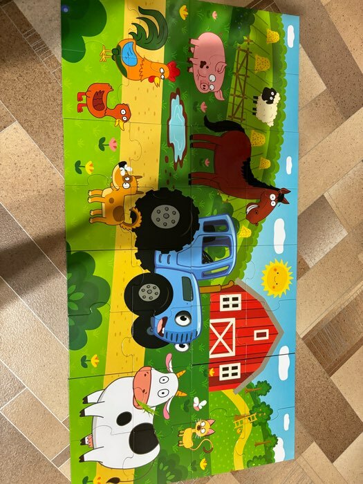 Фотография покупателя товара Пазлы 8 в 1 «Синий трактор на ферме», двусторонние, 32 детали - Фото 2