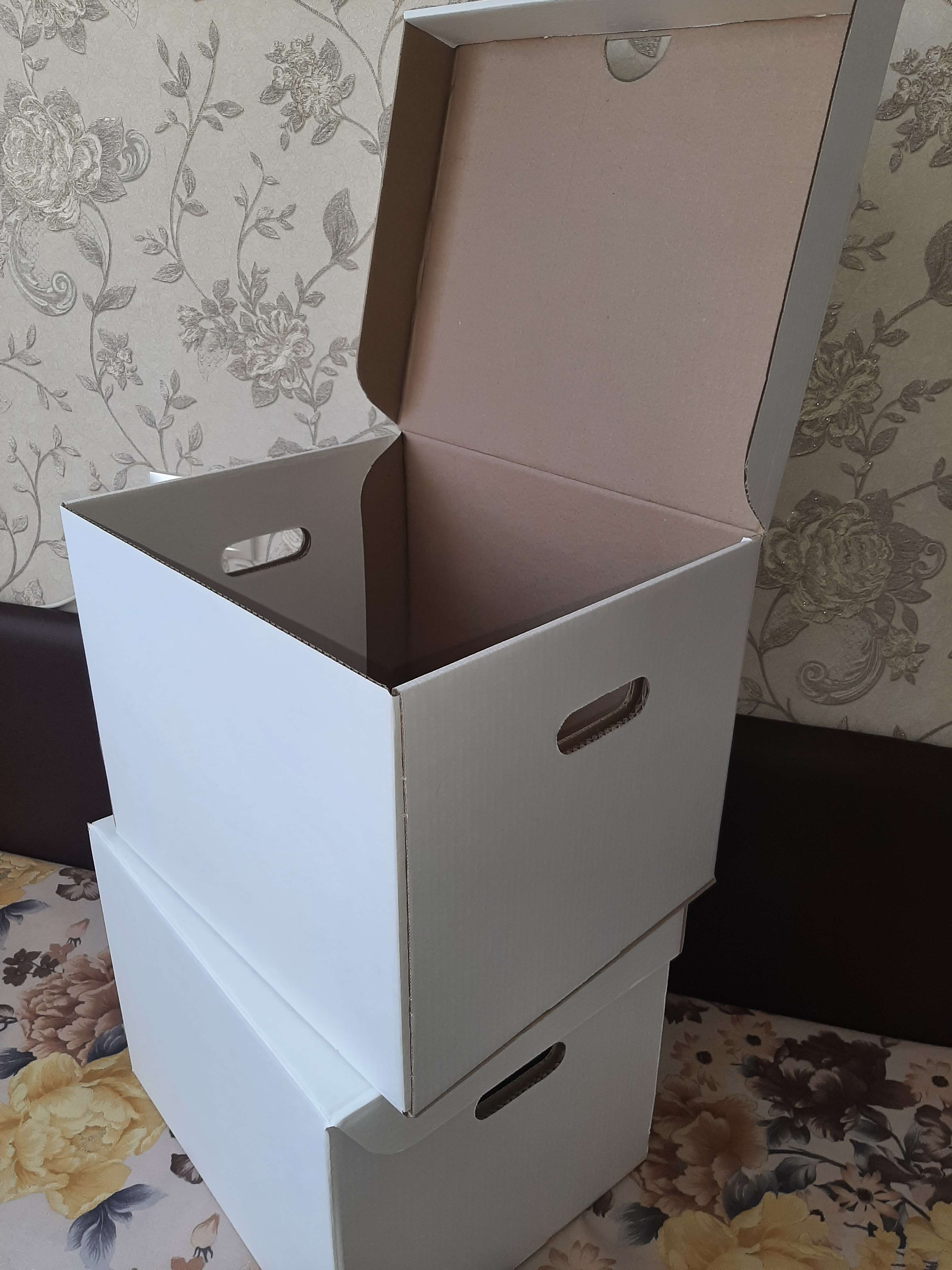 Фотография покупателя товара Коробка для хранения, белая, 40 х 34 х 30 см - Фото 13