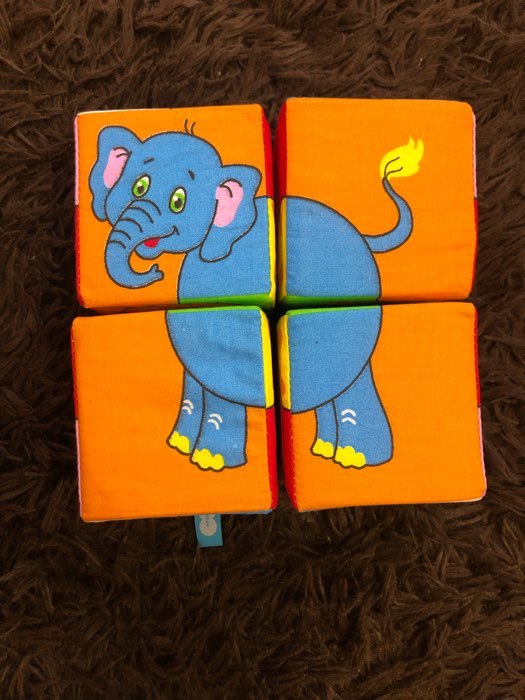 Фотография покупателя товара Набор развивающих мягких кубиков «Собери картинку. Животные 2» - Фото 1