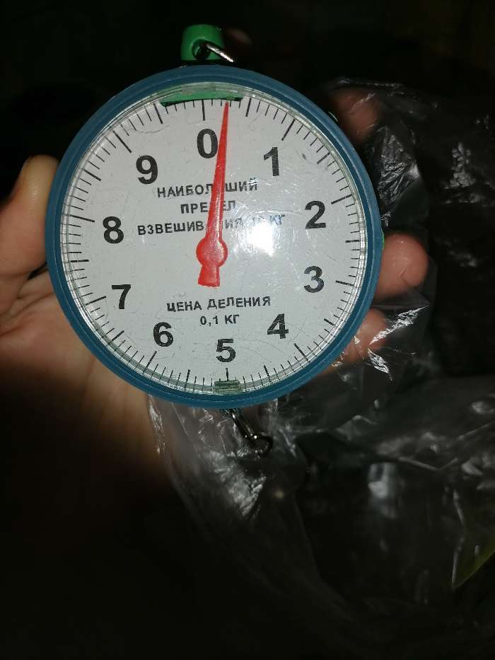 Фотография покупателя товара Безмен механический, до 10 кг, цена деления 100 г, зеленый - Фото 2