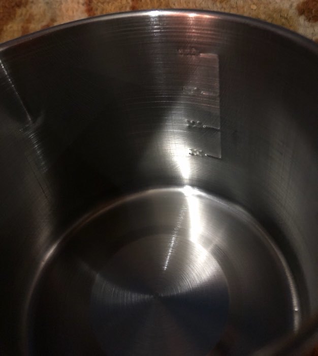 Фотография покупателя товара Ковш, 650 мл, d=12 см, нержавеющая сталь, с мерной шкалой, металлическая ручка - Фото 6