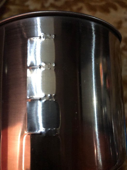 Фотография покупателя товара Ковш, 650 мл, d=12 см, нержавеющая сталь, с мерной шкалой, металлическая ручка - Фото 8