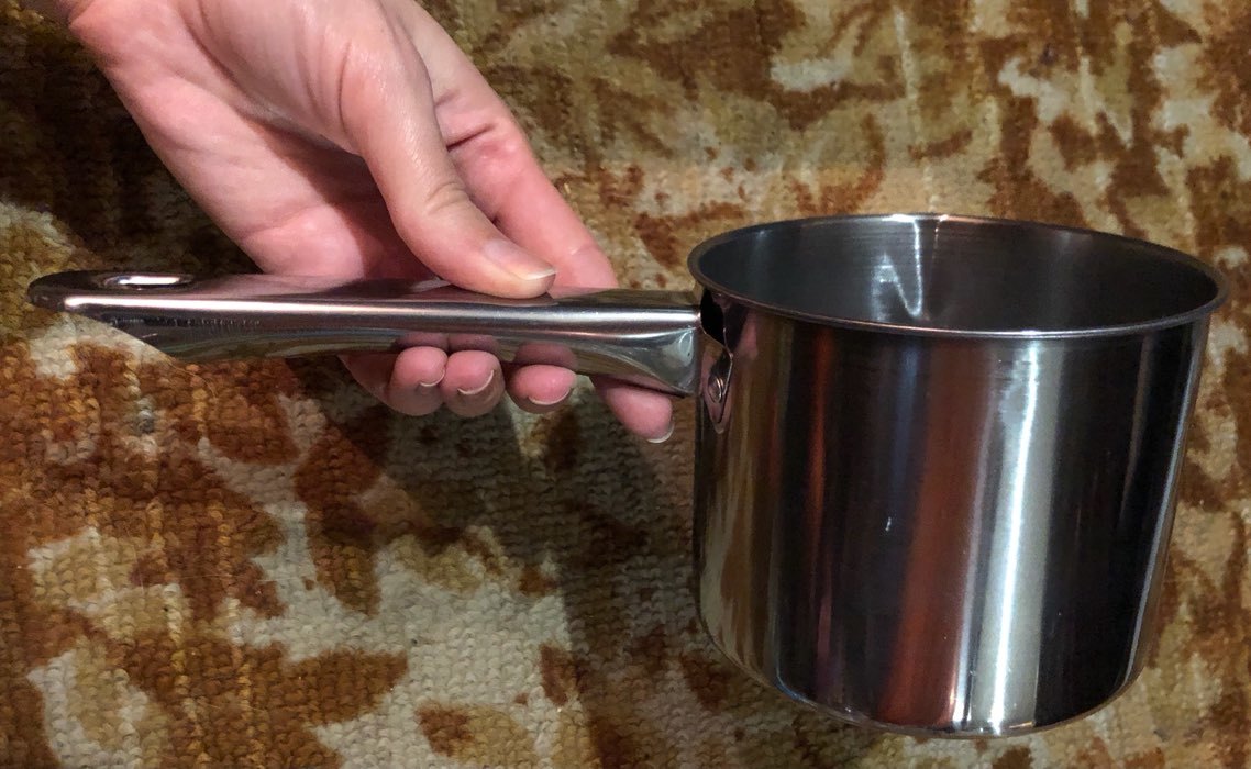 Фотография покупателя товара Ковш, 650 мл, d=12 см, нержавеющая сталь, с мерной шкалой, металлическая ручка - Фото 7