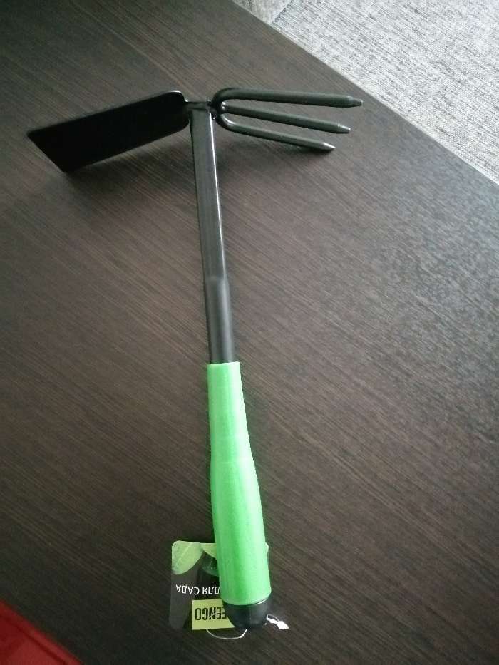 Фотография покупателя товара Мотыжка комбинированная Greengo, длина 28 см, 3 зубца, пластиковая ручка