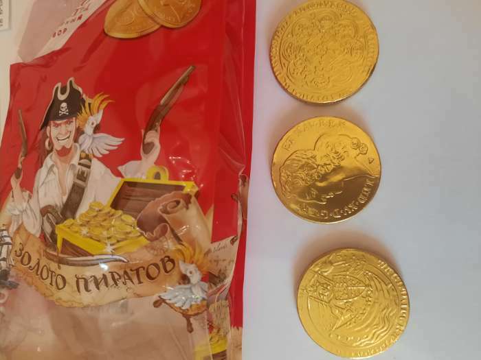 Фотография покупателя товара Монеты шоколадные Мешочек "Золото Пиратов", 150 г - Фото 1