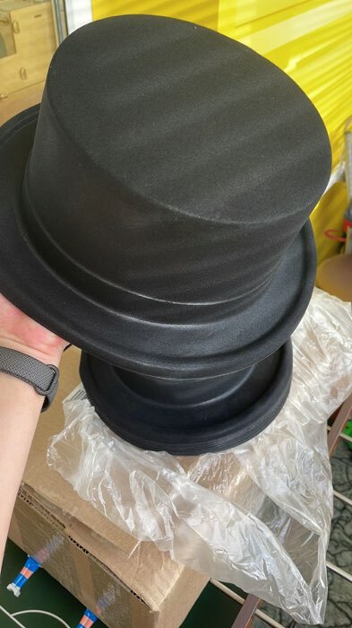 Фотография покупателя товара Карнавальная шляпа «Цилиндр», р-р 56, цвет чёрный - Фото 1
