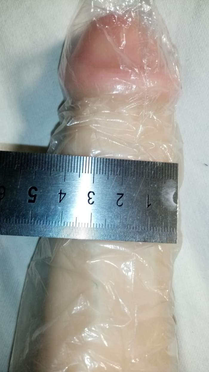 Фотография покупателя товара Фаллоимитатор на присоске "Джага-Джага", с выделенной головкой, 20 см, телесный - Фото 1