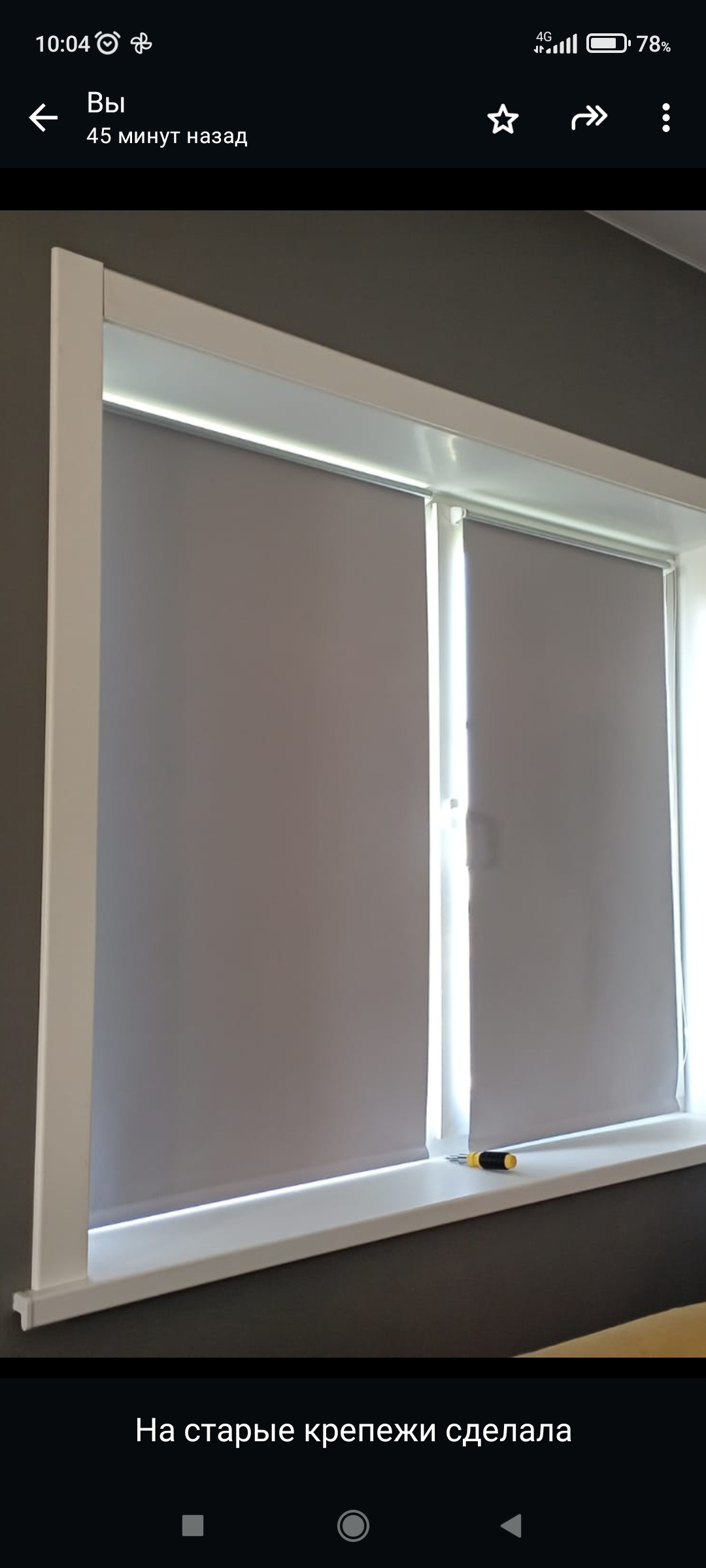 Фотография покупателя товара Рулонная штора Decofest «Блэкаут Плайн», 110x250 см, цвет серый - Фото 2
