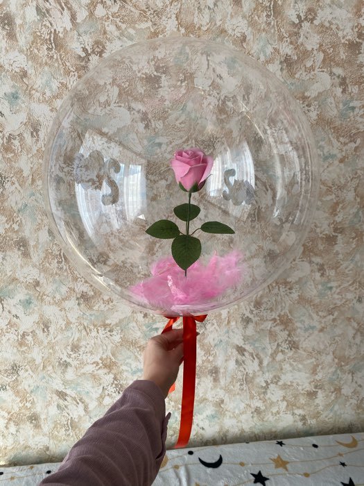 Фотография покупателя товара Шар полимерный 20" «Сфера», малые сердца, фольга, цвет красный, 1 шт.