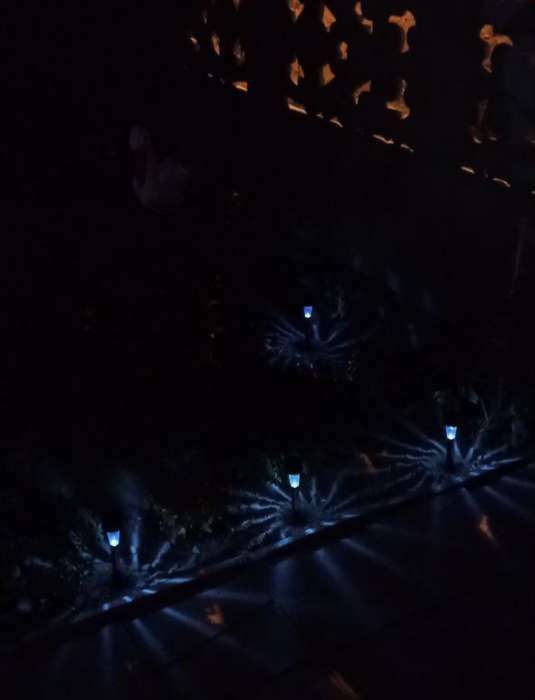 Фотография покупателя товара Садовый светильник на солнечной батарее «Трапеция», 4.5 × 30 × 4.5 см, 1 LED, свечение белое - Фото 2