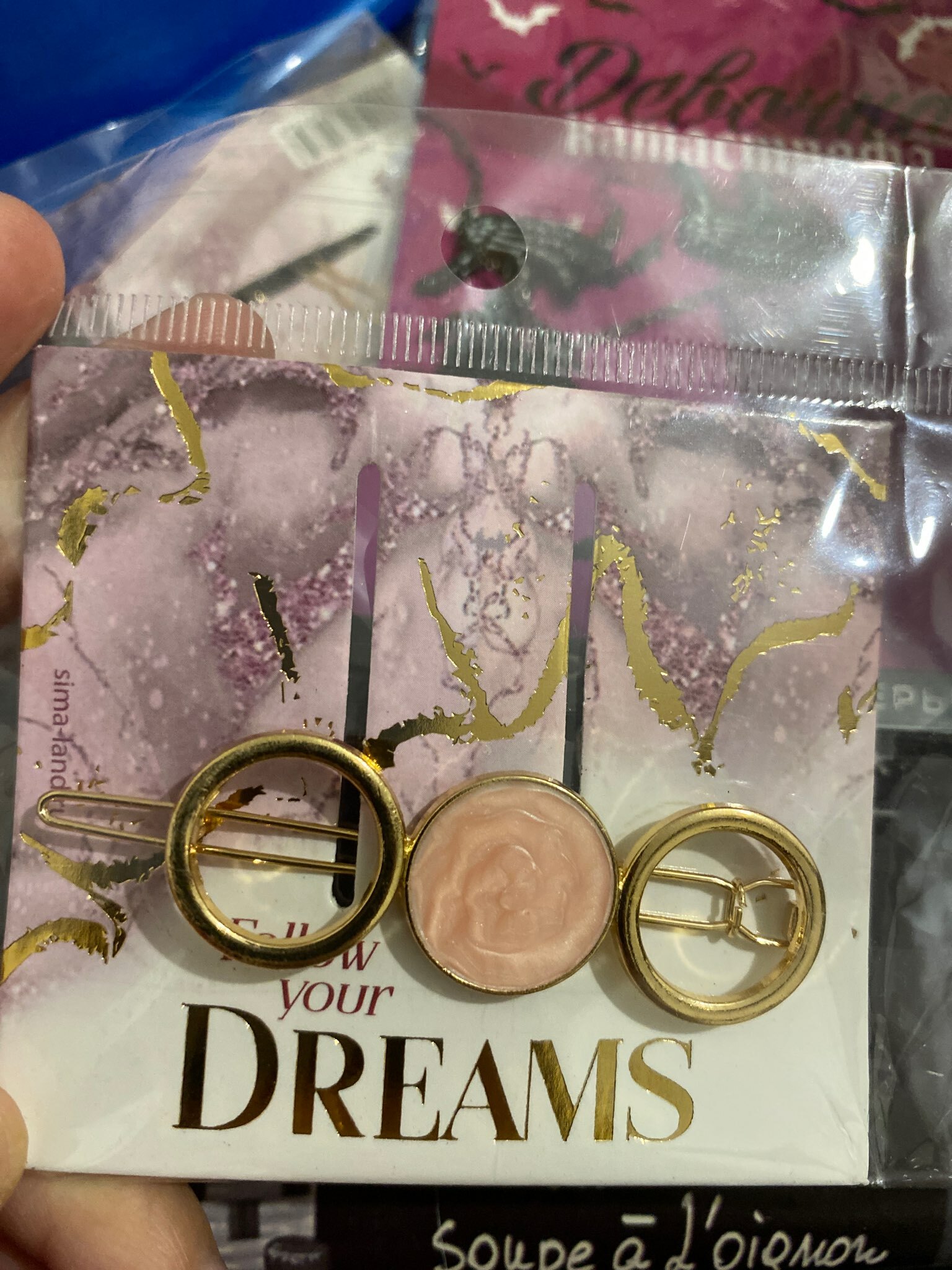 Фотография покупателя товара Заколка для волос «Follow your Dreams», 8×7.2 см - Фото 2