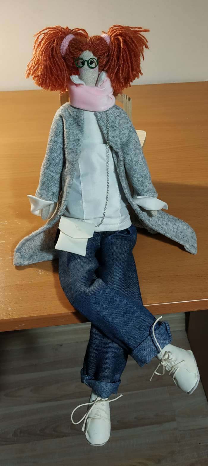 Фотография покупателя товара Интерьерная кукла «Бритни», набор для шитья, 18.9 × 22.5 × 2.5 см - Фото 5