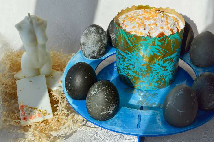 Фотография покупателя товара Подставка для пасхального кулича и яиц, 24×24×4 см - Фото 26