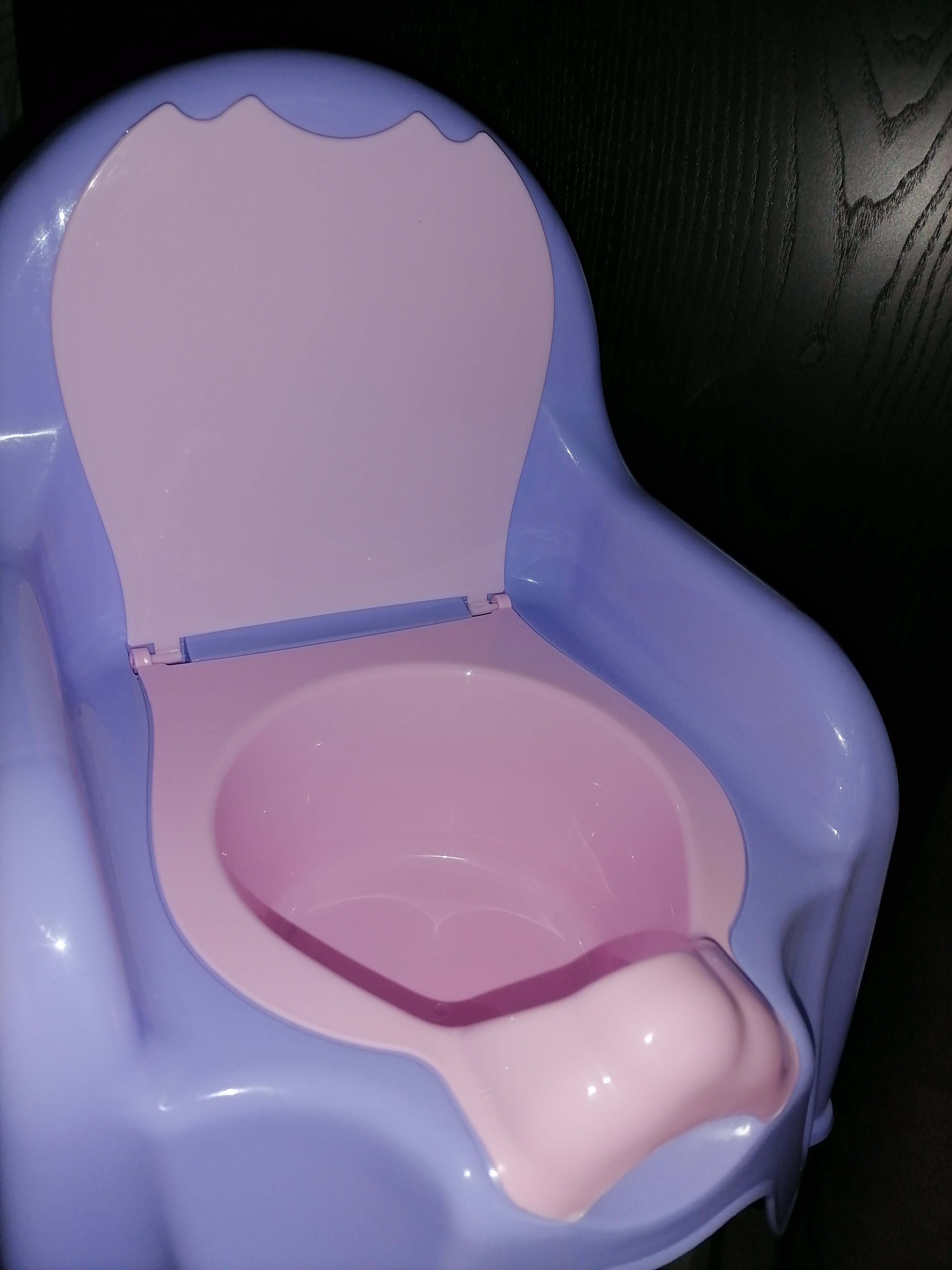 Фотография покупателя товара Горшок-стульчик с крышкой, цвет розовый МИКС - Фото 2