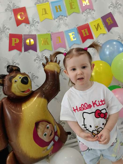 Фотография покупателя товара Воздушный шар фольгированный 35" «Маша и Медведь», фигура - Фото 1