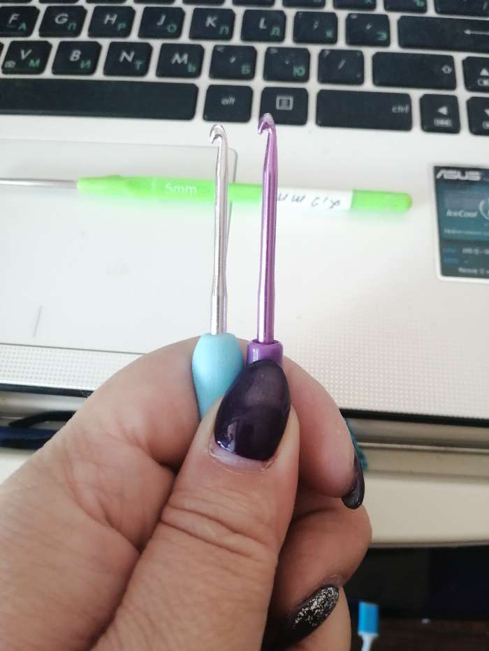 Фотография покупателя товара Крючок для вязания, с пластиковой ручкой, d = 2,5 мм, 14 см, цвет голубой - Фото 8
