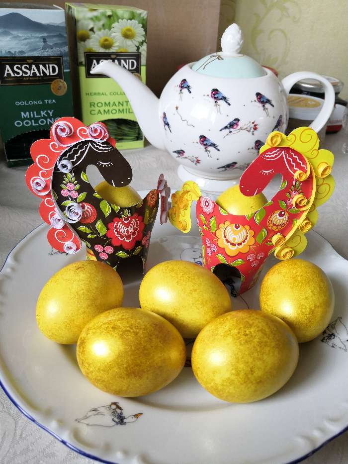 Фотография покупателя товара Пасхальный набор для декорирования яиц «Лошадки» - Фото 1