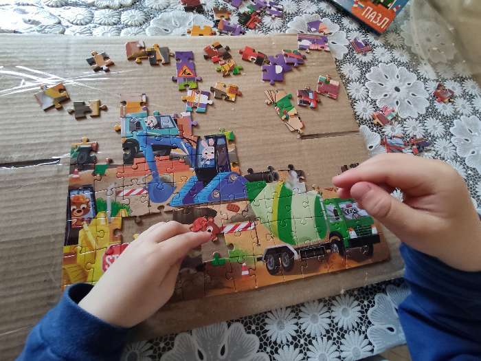 Фотография покупателя товара Пазл «Большая стройка», 104 элемента - Фото 4