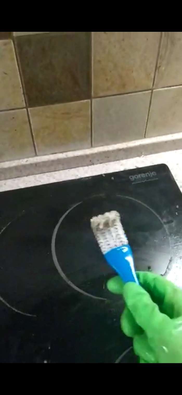 Фотография покупателя товара Щётка для чистки посуды Доляна, 17×3 см, цвет МИКС
