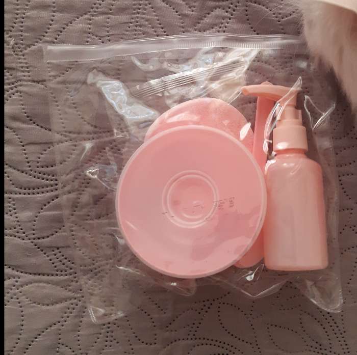 Фотография покупателя товара Набор косметический для масок, в чехле, 4 предмета, цвет розовый - Фото 1