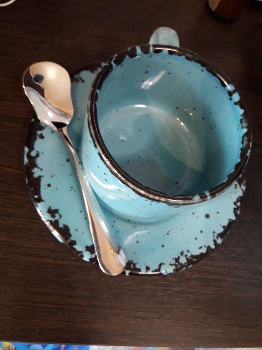 Фотография покупателя товара Чайная пара фарфоровая Blu reattivo, 2 предмета: чашка 200 мл, блюдце d=15,5 см - Фото 5