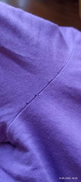 Фотография покупателя товара Футболка с V-образным вырезом женская, фиолетовая, размер 44 - Фото 7