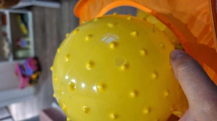 Фотография покупателя товара Мяч массажный, d=12 см, 24 г, цвета МИКС