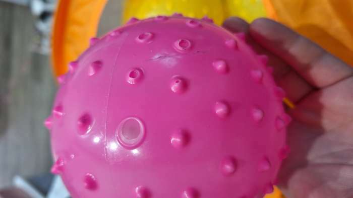 Фотография покупателя товара Мяч массажный, d=12 см, 24 г, цвета МИКС - Фото 6