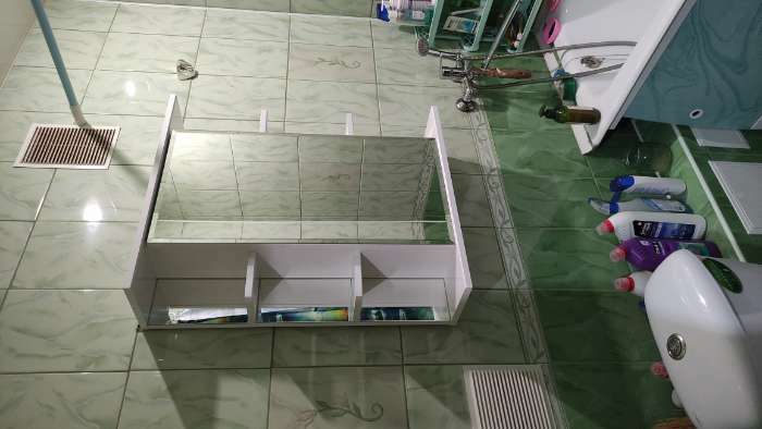 Фотография покупателя товара Зеркало-шкаф для ванной комнаты "Герда 60" правый, 17,5 х 60 см - Фото 4