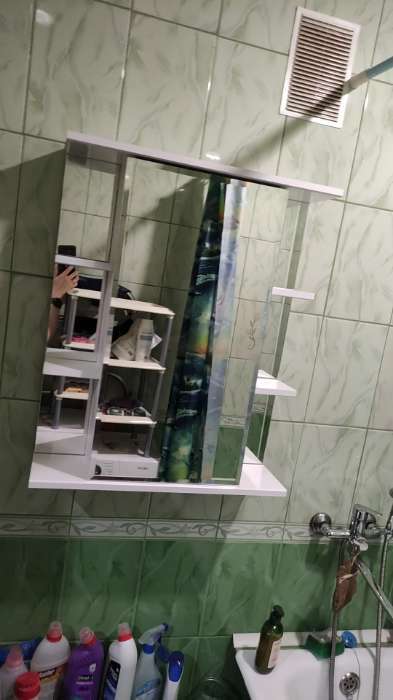 Фотография покупателя товара Зеркало-шкаф для ванной комнаты "Герда 60" правый, 17,5 х 60 см - Фото 3