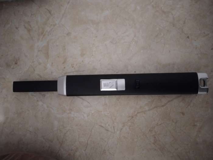 Фотография покупателя товара Зажигалка электронная, кухонная, 23 х 2.5 х 1.5 см, USB, черная - Фото 4