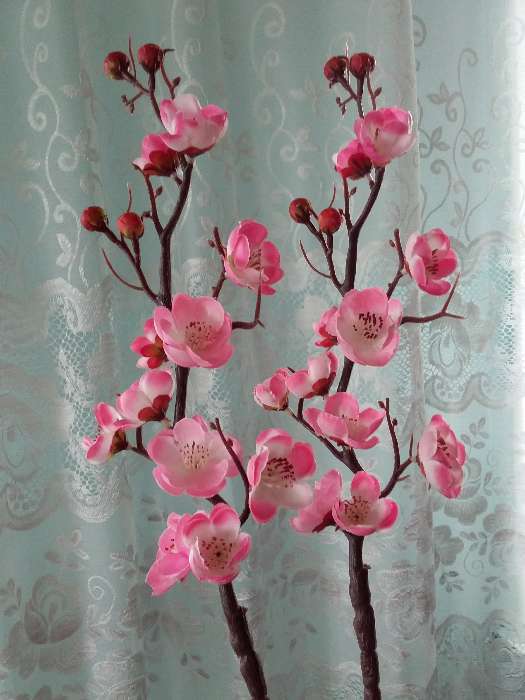Фотография покупателя товара Цветы искусственные "Ветка сакуры" 3х60 см, розовый