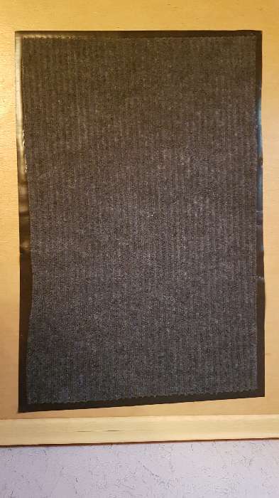 Фотография покупателя товара Коврик придверный влаговпитывающий, ребристый, «Стандарт», 60×90 см, цвет серый - Фото 2