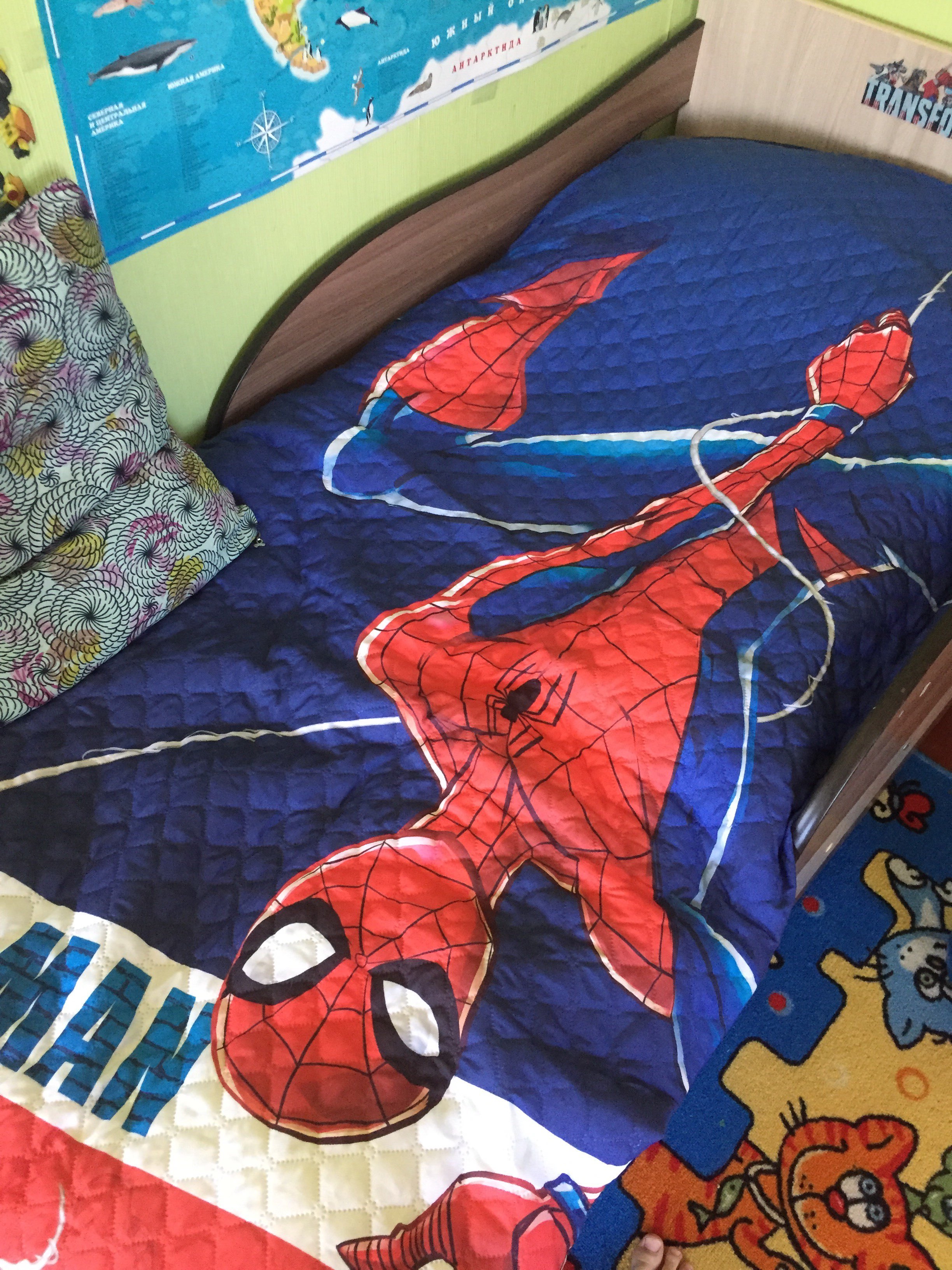 Фотография покупателя товара Покрывало детское «Человек паук» 1,5 сп, 145х210 см, микрофибра - Фото 1