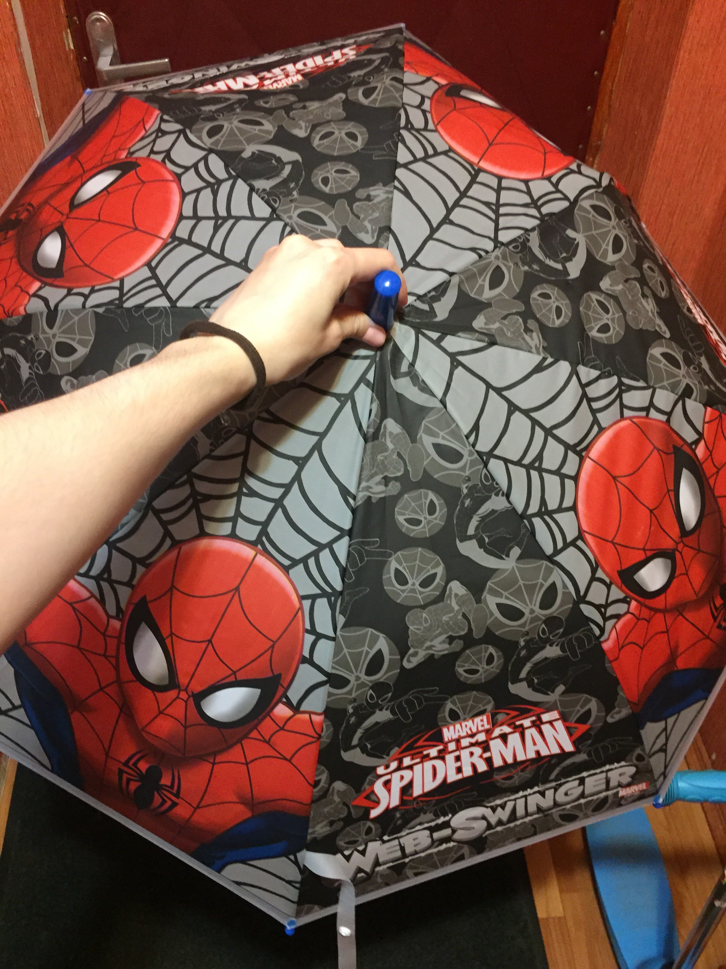 Фотография покупателя товара Зонт детский, Ø 87 см, 8 спиц, Человек-паук