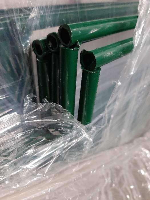 Фотография покупателя товара Ограждение декоративное, 55 × 500 см, 5 секций, металл, зелёное, «Газонный»