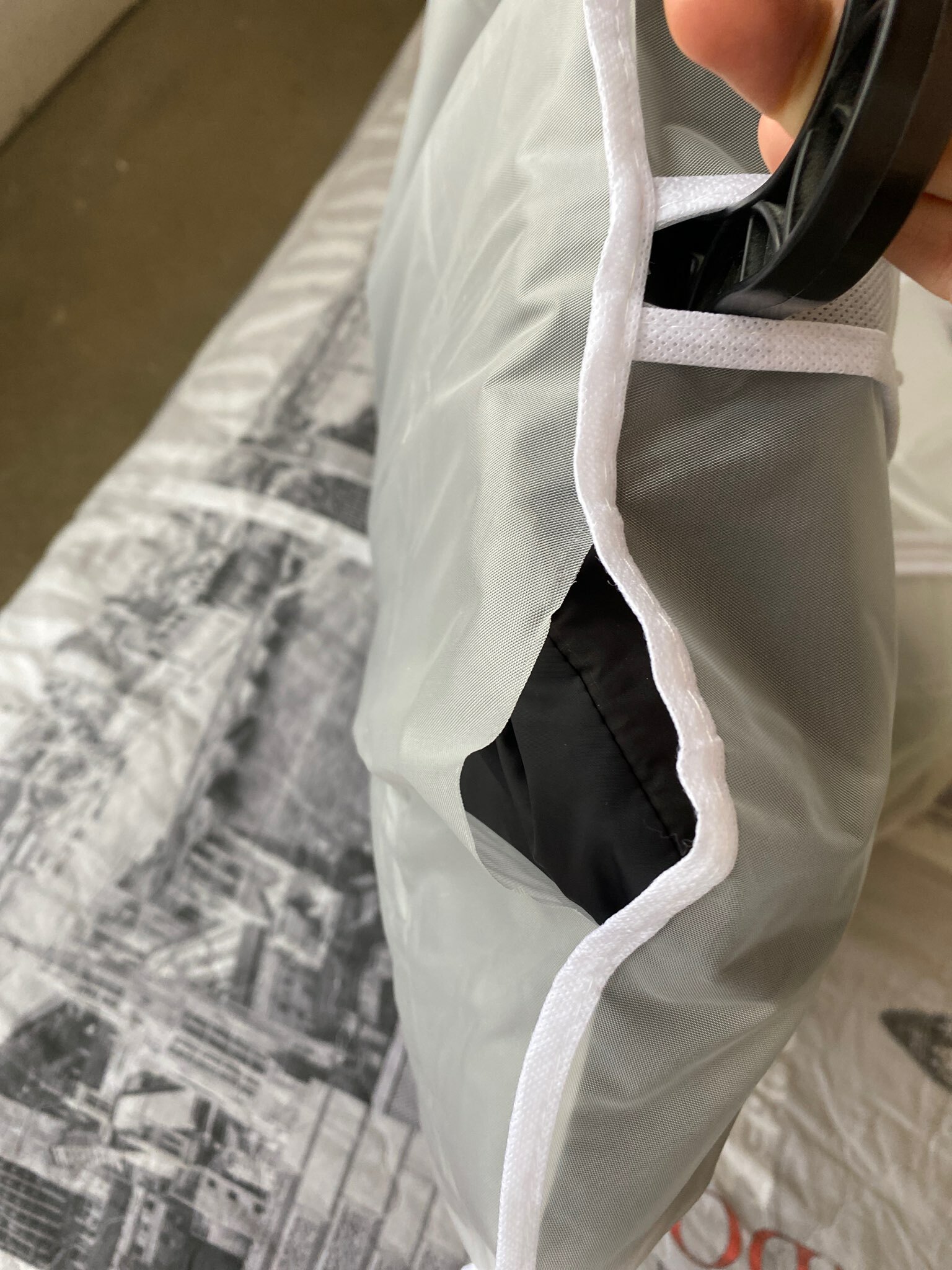 Фотография покупателя товара Чехол для одежды плотный Доляна, 60×120 см, PEVA, цвет белый