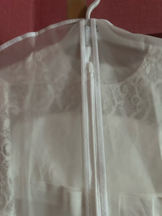 Фотография покупателя товара Чехол для одежды плотный Доляна, 60×100 см, PEVA, цвет белый - Фото 1