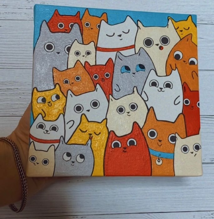 Фотография покупателя товара Картина по номерам «Милые котята» 15×15 см - Фото 16