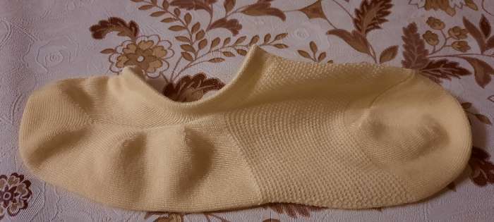 Фотография покупателя товара Носки невидимки женские (сеточка) цвет светло-жёлтый, размер 23-25 (36-40)