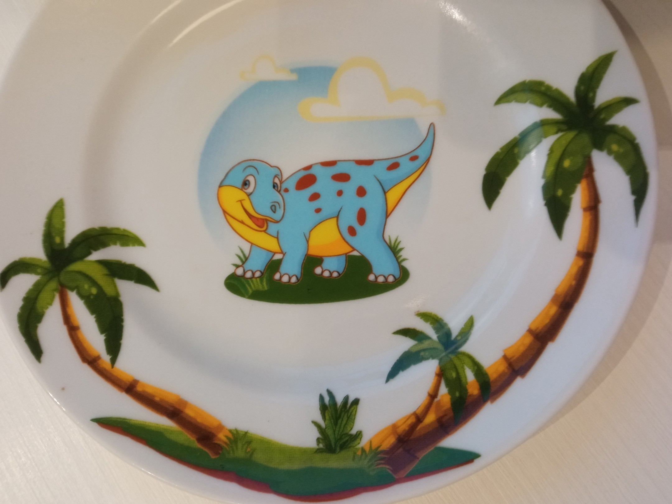 Фотография покупателя товара Набор посуды «Динозаврики», 3 предмета: кружка 200 мл, салатник 360 мл, тарелка мелкая d=17 см - Фото 3