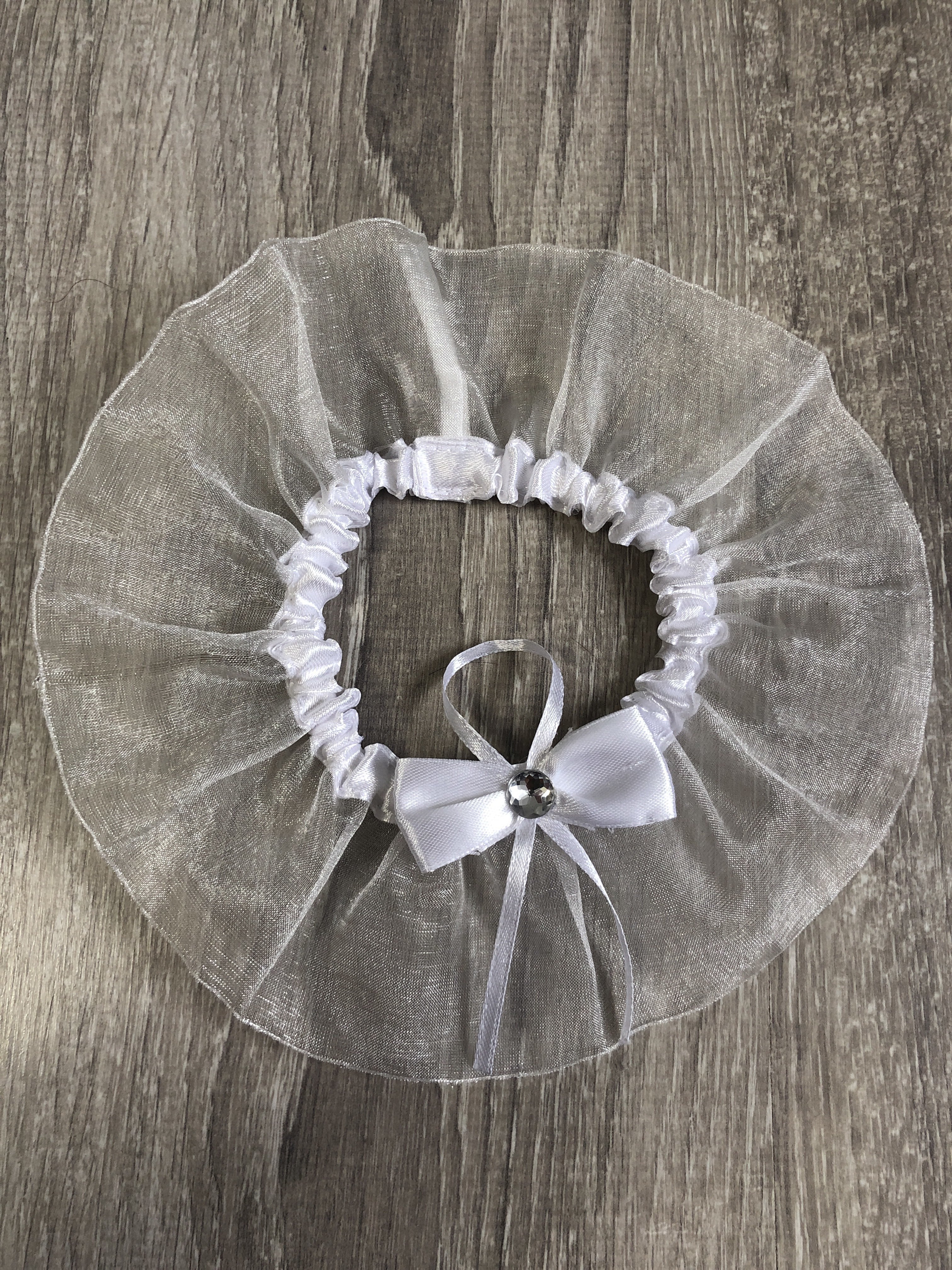 Фотография покупателя товара Подвязка для невесты "Органза", белая - Фото 1