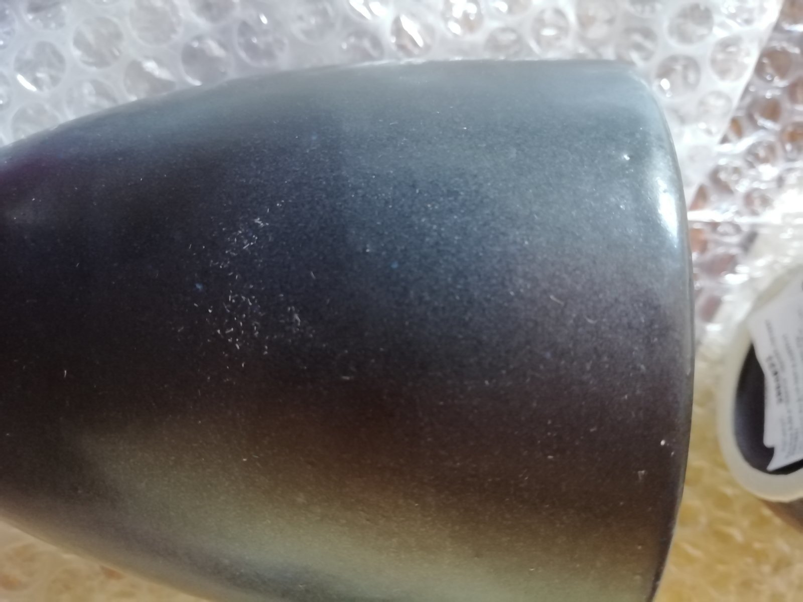 Фотография покупателя товара Кружка "Европа", чёрная, матовая, керамика, 0.3 л, ручка микс, 1 сорт