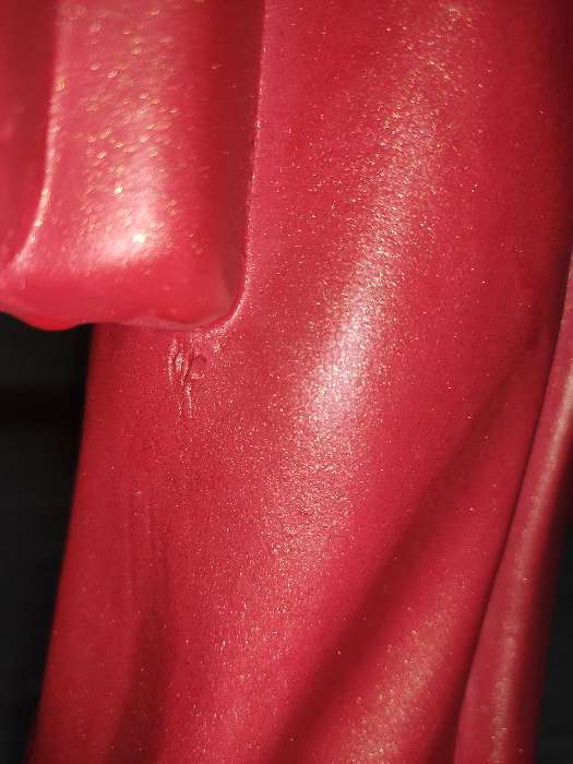 Фотография покупателя товара Фигура с кашпо "Девушка в платье", бронза красный, 1,2 л/84 см - Фото 3